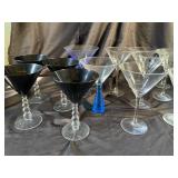 Mixed Martini Glasses (Lot of 13)