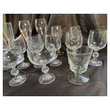 Mixed Glass Stemware & Barware (Lot of 17)