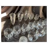 Mixed Glass Stemware & Barware (Lot of 17)