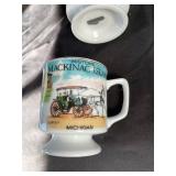 Mixed Ceramic Pedestal Mug Set (Lot of 5)