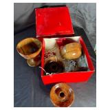 Stone Goblet Set of 4 with Original Box