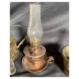 Skultuna 807 Brass Vessel, Oil Lamp & Mortar Set (Lot of 4)