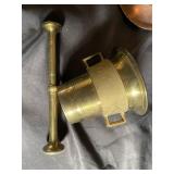 Skultuna 807 Brass Vessel, Oil Lamp & Mortar Set (Lot of 4)