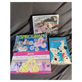 Barbie, Spirograph, Magnetix & 101 Dalmatians Toys (Lot of 4)