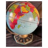 Decorative Globe & 3-Light Desk Lamp Set