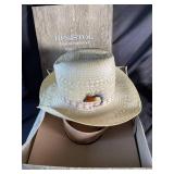 Resistol Straw Cowboy Hat Size 7 1/8 with Original Box