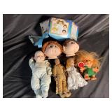 Vintage Cabbage Patch Kids Doll Assortment With Troll Doll (Lot of 5)