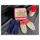 Strawberry Shortcake Tin Lunchbox with Thermos & Gloves (Lot of 4)