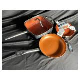 Copper Chef Fry Pan Set of 3 Nonstick Cookware
