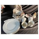 Salem Translucent Fine China Pieces & Infant of Prague Figurine