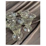 Mixed Lot of Crystal Stemware & Amber Perfume Bottles (Lot of 12)