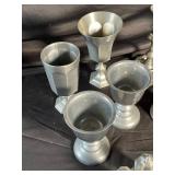Vintage Pewter Chalices, Goblets & Shakers (Lot of 13)