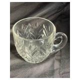 Clear Pressed Glass Mugs (Lot of 12)