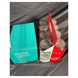 Coca-Cola Pepsi & 7UP Decorated Glasses (Lot of 8)