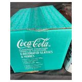 Coca-Cola Pepsi & 7UP Decorated Glasses (Lot of 8)