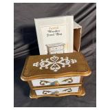 Musical Wooden Jewelry Box with Original Box