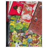 Mixed Lot of Vintage Games, Puzzles & Decor Rolls (Lot of 6)