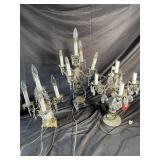 Ornate Electric Crystal Candelabra Set (Lot of 4)