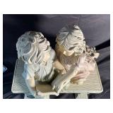 Pacific Rim Decorative Children Bench Figurine