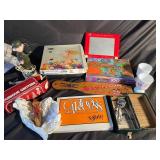Assorted Vintage Household Items & Puzzles (Lot of 8)