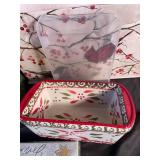 Holiday Gift Boxes & Clear Cone Vases (Lot of 7)