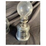 Vintage Oil Lamp, Vntage electric lamp and chimney (Lot of 3)