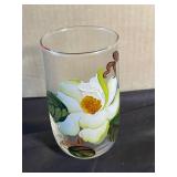 Hand-Painted Floral Glassware Mixed Lot