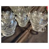 Crystal Punch Bowl With 10 Cups