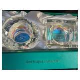 Bohemia Crystal Bowls & Hand Sculpted Votive Set (Mixed Lot of 2)
