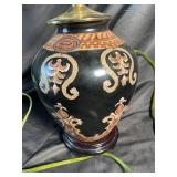 Decorative Lidded Urn Vase on Stand