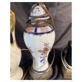 Decorative Table Lamp Lot of 3 - Porcelain & Crystal Accent Lamps