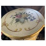 Hand-Painted Floral Accent Cabinet