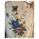 Hand-Painted Floral Accent Cabinet
