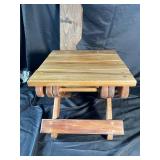Wood Hat Rack & Folding Stool (Lot of 2)