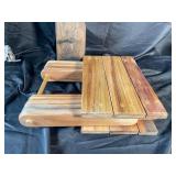 Wood Hat Rack & Folding Stool (Lot of 2)