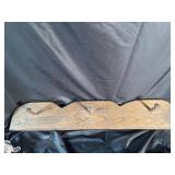 Wood Hat Rack & Folding Stool (Lot of 2)