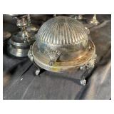 Abington Silverplate Stemware & Covered Dish (Lot of 9)