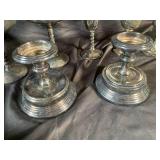 Abington Silverplate Stemware & Covered Dish (Lot of 9)
