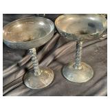 Abington Silverplate Stemware & Covered Dish (Lot of 9)