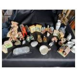 Mixed Lot of Miniature Figurines, Houses & Porcelain Cups