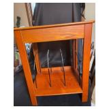 Wooden Magazine Rack Side Table