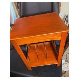 Wooden Magazine Rack Side Table