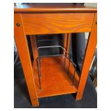 Wooden Magazine Rack Side Table