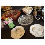 Mixed Decorative Glass, Ceramic & Metal Dish Lot (Lot of 18)