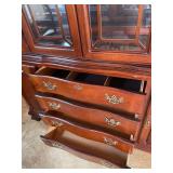 Traditional Wood China Cabinet Hutch