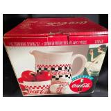 Coca-Cola Diner 7-Piece Stoneware Serving Set in Box