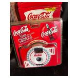 Coca-Cola Diner Cookie Jar, Bottle Carrier & Camera Tin (Lot of 4)