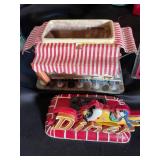 Coca-Cola Diner Cookie Jar, Bottle Carrier & Camera Tin (Lot of 4)