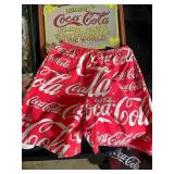 Coca-Cola Memorabilia Mixed Lot of 6 Signs, Trays & Apparel