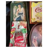 Coca-Cola Memorabilia Mixed Lot of 6 Signs, Trays & Apparel